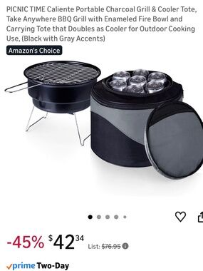 Oniva Portable BBQ Grill/Cooler